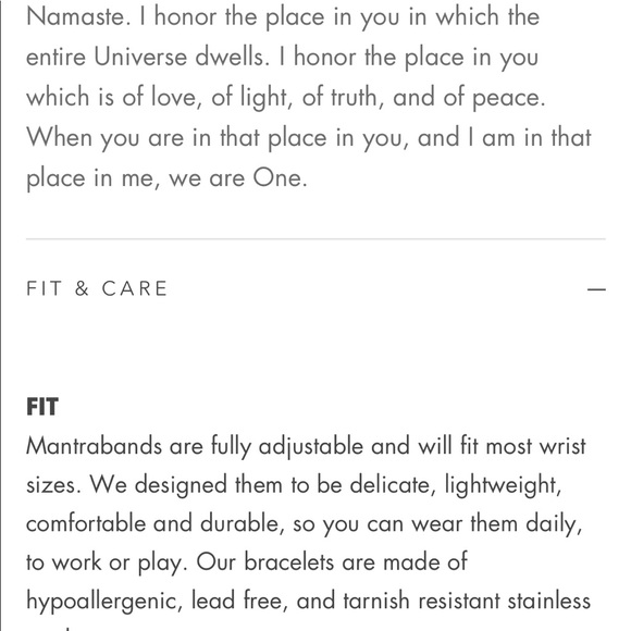 Silver Namaste MantraBand Bangle - Picture 6 of 6